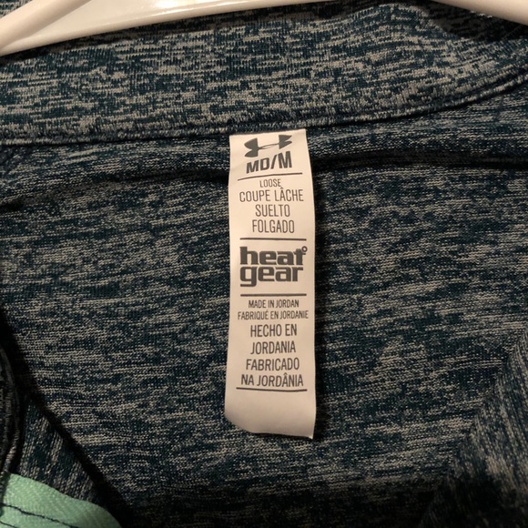 Blue Under Armour jacket with teal zipper - Picture 3 of 3